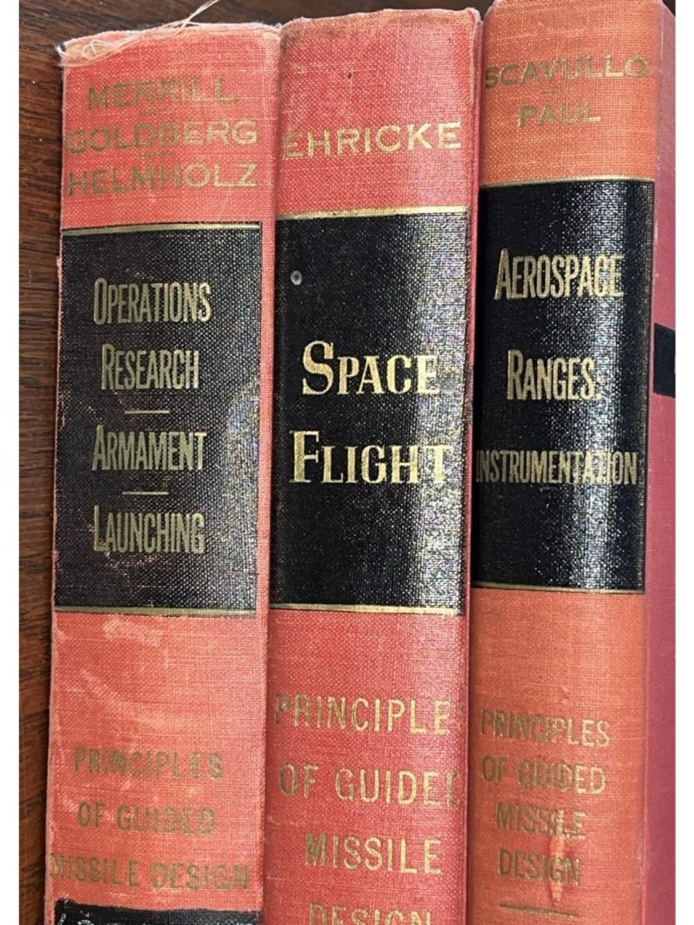 3 Books Set Principles of Guided Missile Design HC 1956 1960 1965 Space Research